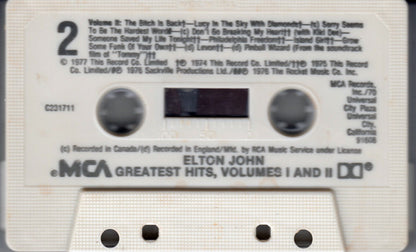 Elton John : Greatest Hits, Volumes I And II (Cass, Comp, Club)