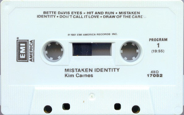 Kim Carnes : Mistaken Identity (Cass, Album)