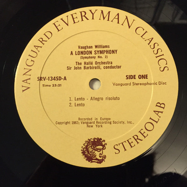 Vaughan Williams* - The Hallé Orchestra*, Sir John Barbirolli : A London Symphony (Revised Version) (LP)