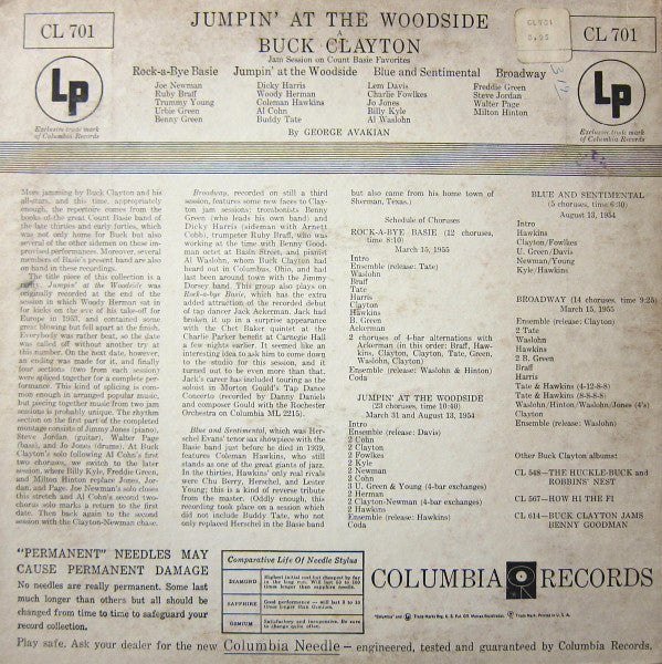 Buck Clayton : Jumpin' At The Woodside (A Buck Clayton Jam Session) (LP, Album)