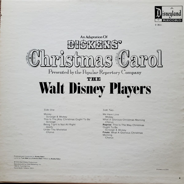 The Walt Disney Players, Charles Dickens (2) : An Adaptation Of Dickens' Christmas Carol (LP, Album, Club, RP)