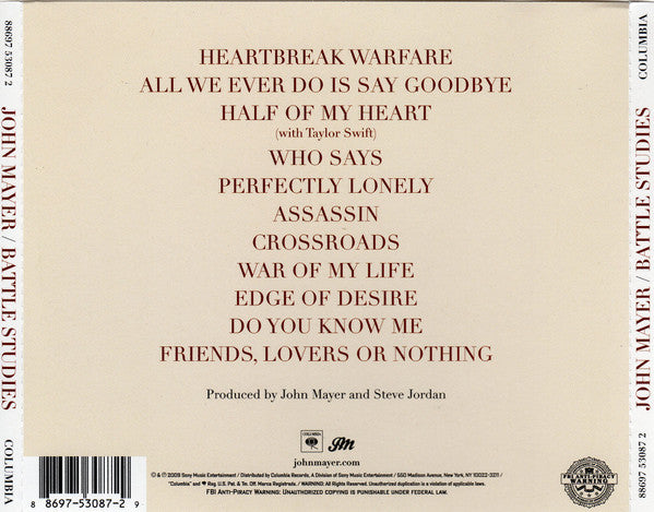John Mayer : Battle Studies (CD, Album)