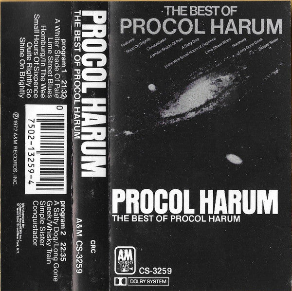 Procol Harum : The Best Of Procol Harum (Cass, Comp, Club, RE, Dol)