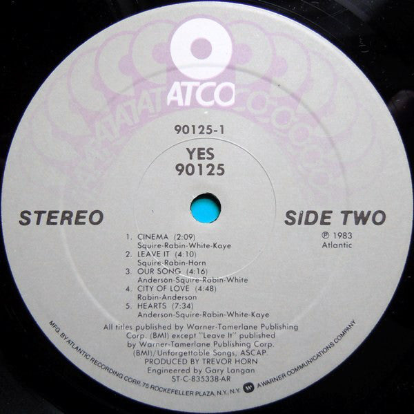 Yes : 90125 (LP, Album, AR )
