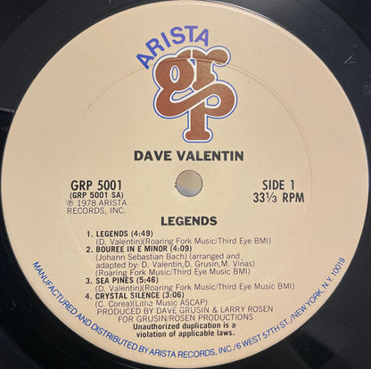 Dave Valentin : Legends (LP, Album)