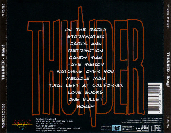 Thunder (3) : Bang! (CD, Album)