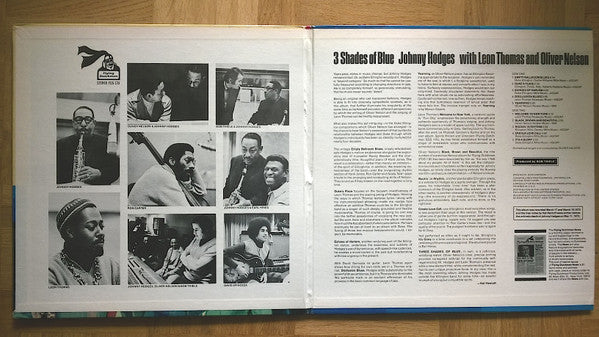 Johnny Hodges With Leon Thomas And Oliver Nelson : 3 Shades Of Blue (LP, Album, Gat)