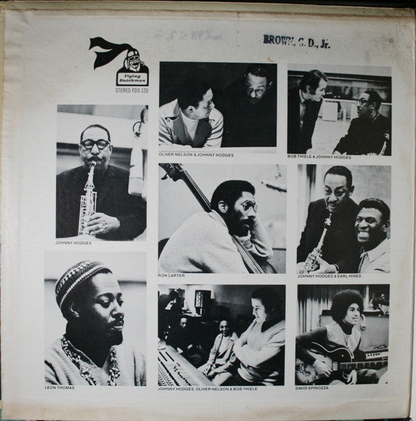 Johnny Hodges With Leon Thomas And Oliver Nelson : 3 Shades Of Blue (LP, Album, Gat)