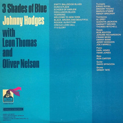 Johnny Hodges With Leon Thomas And Oliver Nelson : 3 Shades Of Blue (LP, Album, Gat)