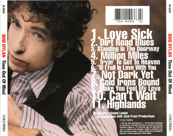 Bob Dylan : Time Out Of Mind (CD, Album, Club)
