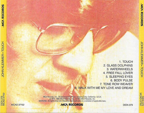 John Klemmer : Touch (CD, Album, RE)