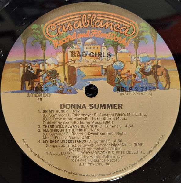 Donna Summer : Bad Girls (2xLP, Album, Club, 25 )