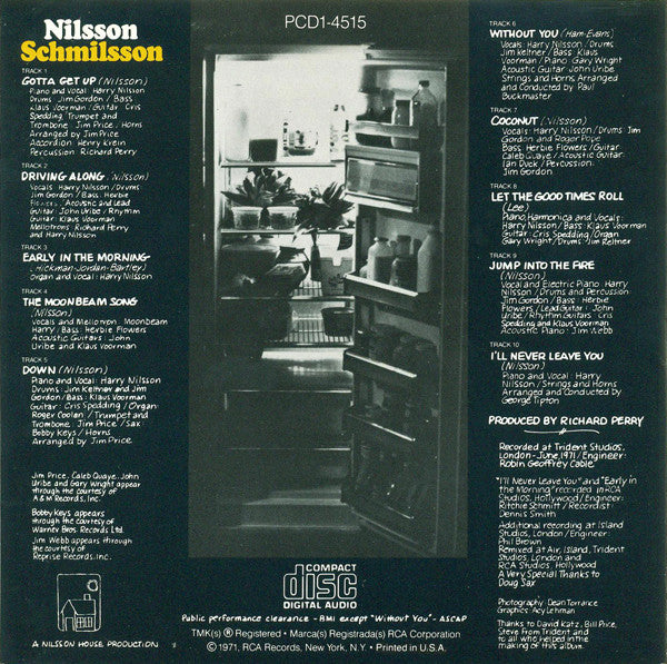Nilsson* : Nilsson Schmilsson (CD, Album, RE)