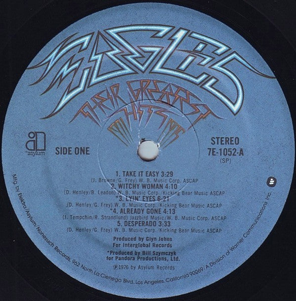 Eagles : Their Greatest Hits 1971-1975 (LP, Album, Comp, SP )