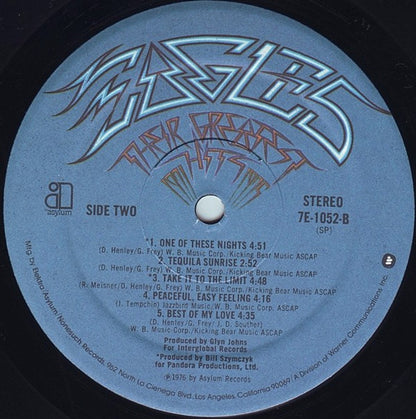 Eagles : Their Greatest Hits 1971-1975 (LP, Album, Comp, SP )