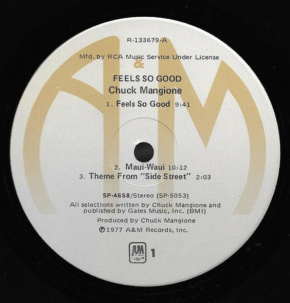 Chuck Mangione : Feels So Good (LP, Album, Club)