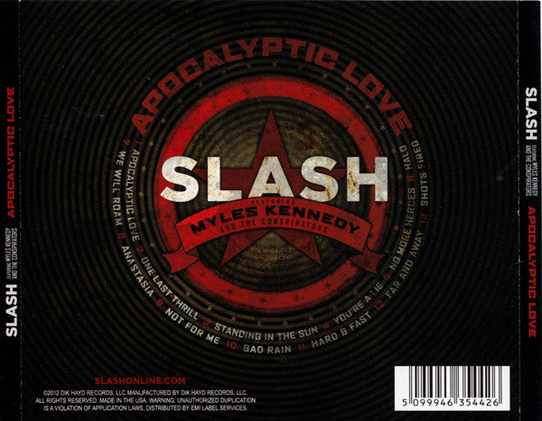 Slash (3) Featuring Myles Kennedy And The Conspirators : Apocalyptic Love (CD, Album)