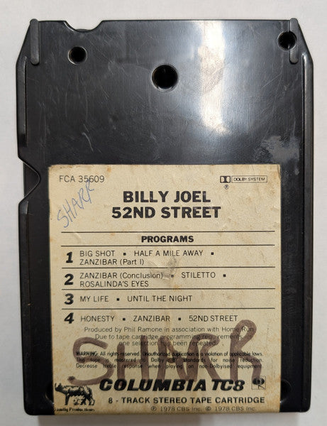 Billy Joel : 52nd Street (8-Trk, Album, Dol)