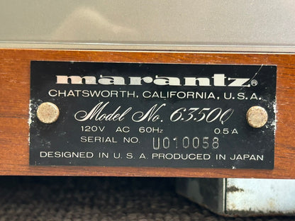 Marantz 6350Q Quartz Lock Direct Drive Turntable * MINT * Manual * Box * Fully Serviced *