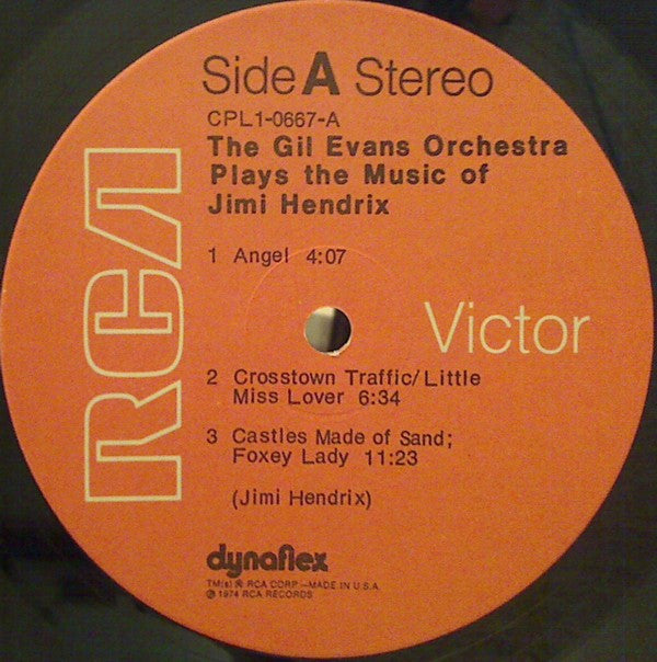 The Gil Evans Orchestra* : Plays The Music Of Jimi Hendrix (LP, Album, Ind)