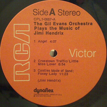 The Gil Evans Orchestra* : Plays The Music Of Jimi Hendrix (LP, Album, Ind)