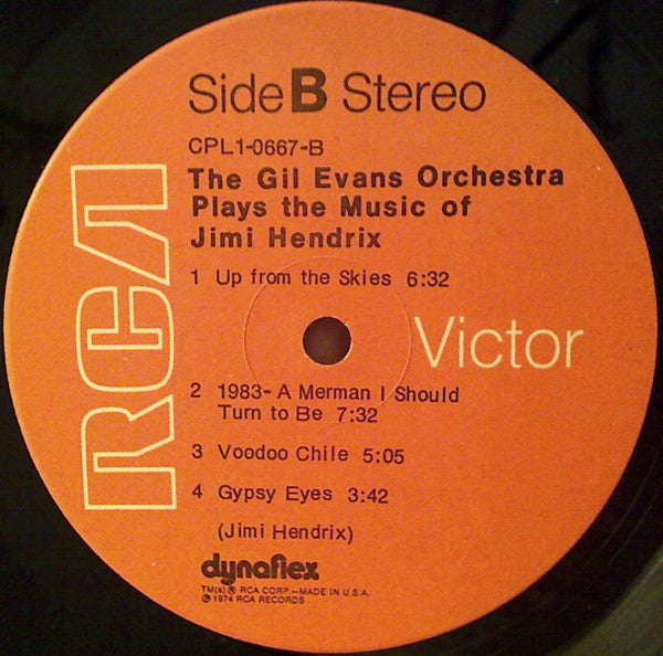 The Gil Evans Orchestra* : Plays The Music Of Jimi Hendrix (LP, Album, Ind)