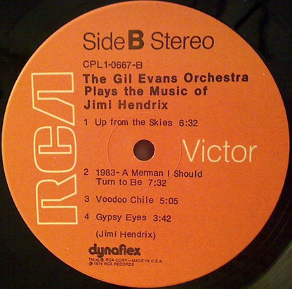 The Gil Evans Orchestra* : Plays The Music Of Jimi Hendrix (LP, Album, Ind)