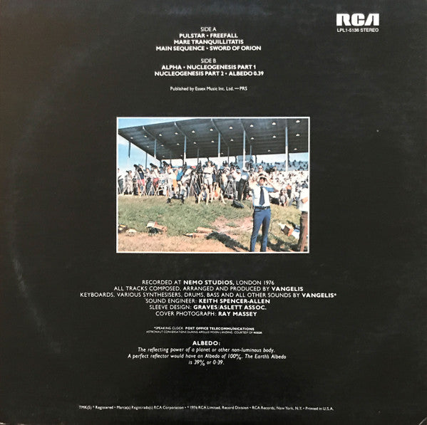 Vangelis : Albedo 0.39 (LP, Album)
