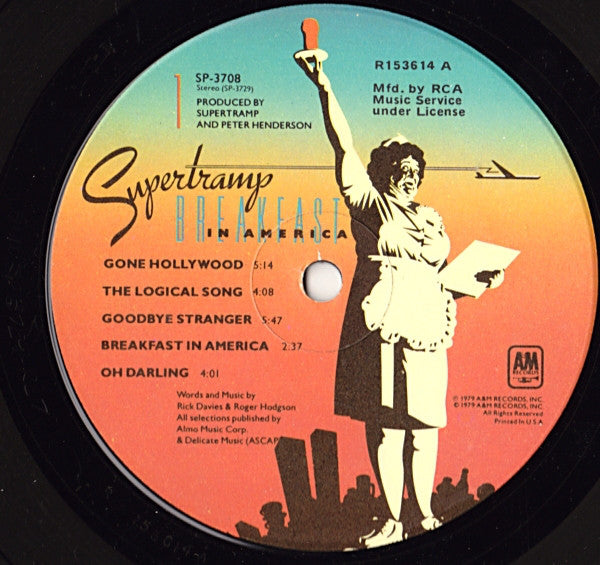 Supertramp : Breakfast In America (LP, Album, Club, RCA)