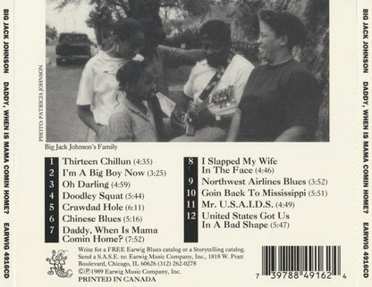 Big Jack Johnson : Daddy, When Is Mama Comin Home? (CD, Album)