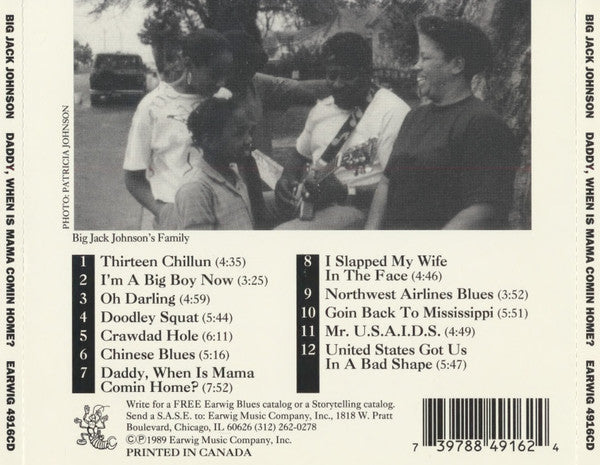 Big Jack Johnson : Daddy, When Is Mama Comin Home? (CD, Album)