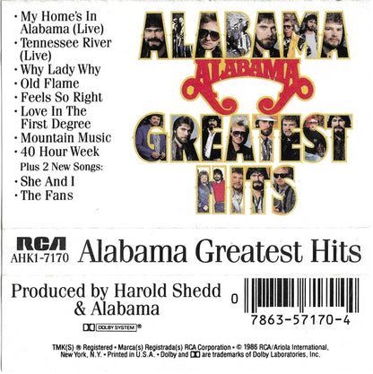 Alabama : Alabama Greatest Hits (Cass, Comp)