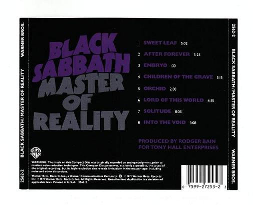 Black Sabbath : Master Of Reality (CD, Album, RE, SRC)
