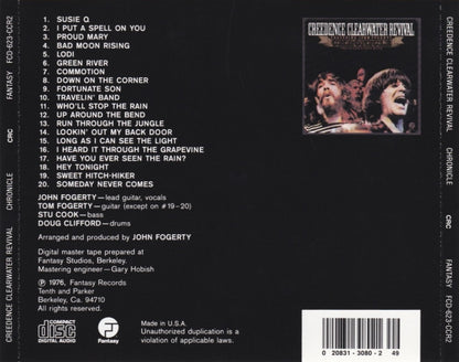 Creedence Clearwater Revival Featuring John Fogerty : Chronicle (The 20 Greatest Hits) (CD, Comp, Club, RE, CRC)