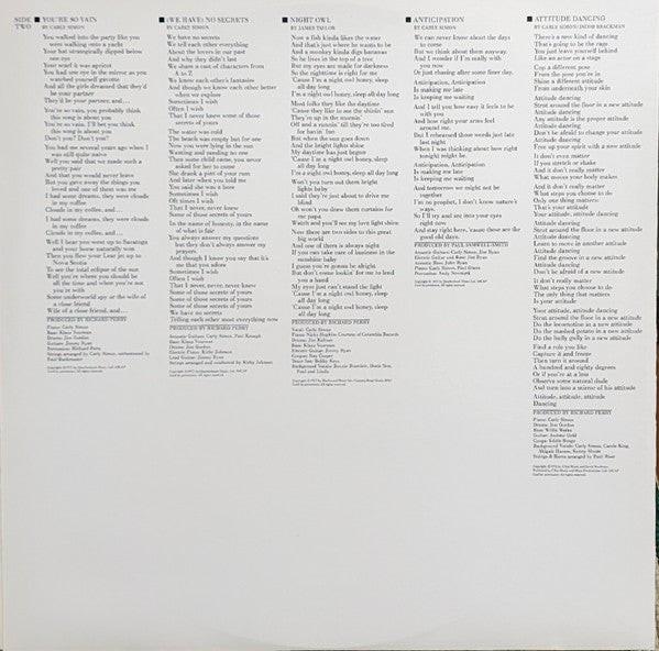 Carly Simon : The Best Of Carly Simon (LP, Comp, RE, SP )