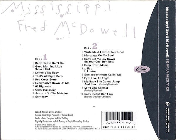 Fred McDowell : I Do Not Play No Rock 'N' Roll (2xCD, Comp)