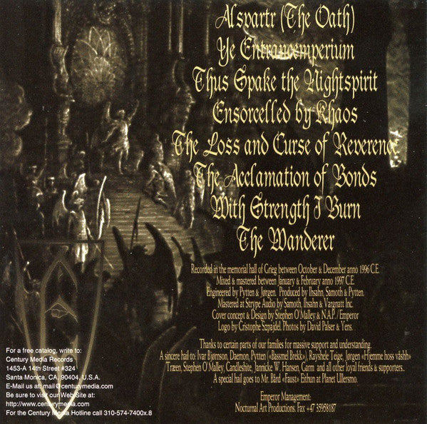 Buy Emperor : Anthems To The Welkin At Dusk (CD, Album, Enh
