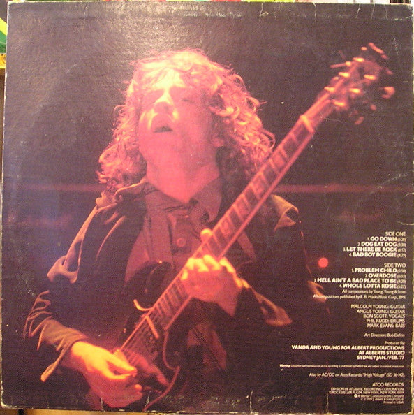 AC/DC : Let There Be Rock (LP, Album, PR )