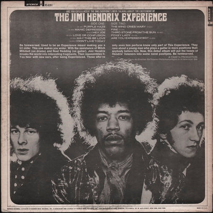 The Jimi Hendrix Experience : Are You Experienced (LP, Album, RP, Pit)