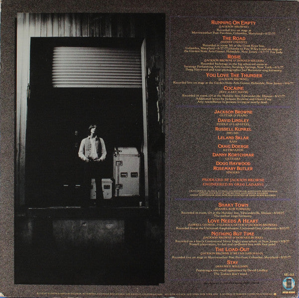 Jackson Browne : Running On Empty (LP, Album, Club, RE, SP )