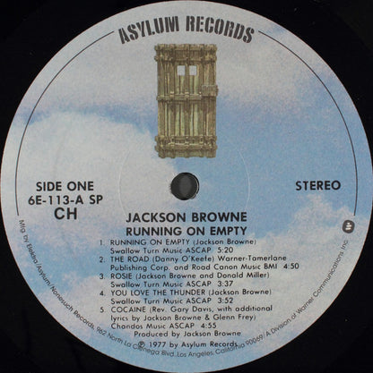 Jackson Browne : Running On Empty (LP, Album, Club, RE, SP )
