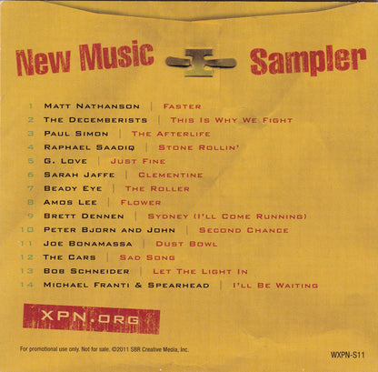 Various : WXPN New Music Sampler Summer 2011 (CD, Promo, Smplr)