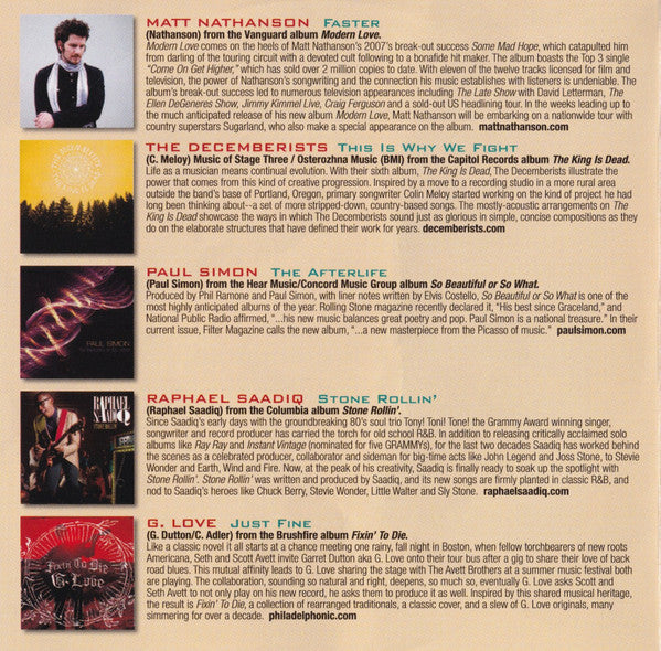 Various : WXPN New Music Sampler Summer 2011 (CD, Promo, Smplr)