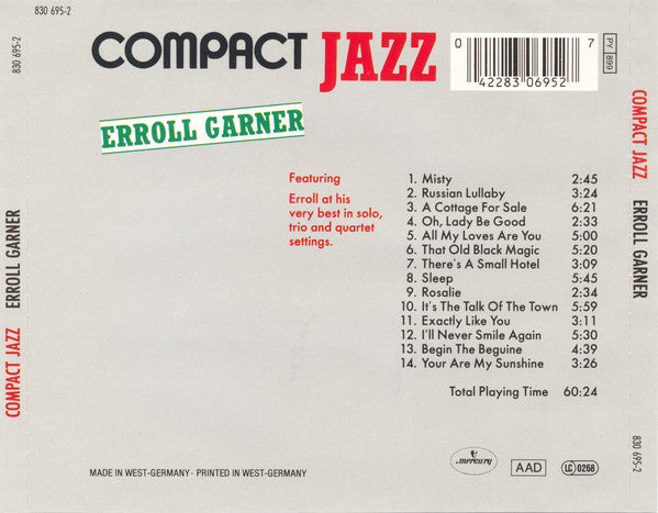 Erroll Garner : Erroll Garner (CD, Comp, RM)