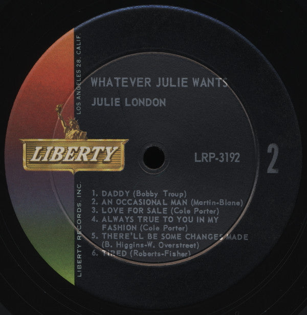 Buy Julie London : Whatever Julie Wants (LP, Album, Mono, Ind