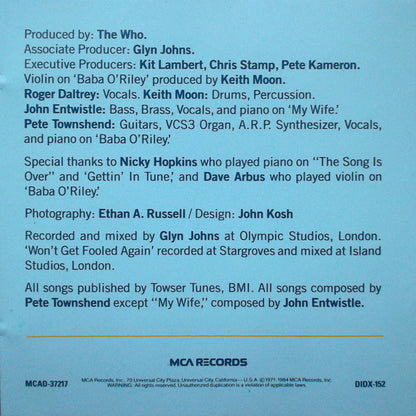 The Who : Who's Next (CD, Album, Club, BMG)