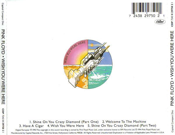 Pink Floyd : Wish You Were Here (CD, Album, RE, RM)