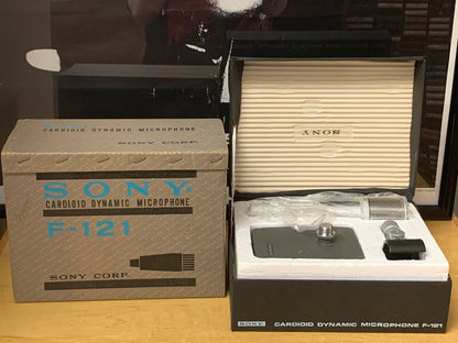 Sony Cardiod Dynamic Microphone F-121 w/ Box & Accessories