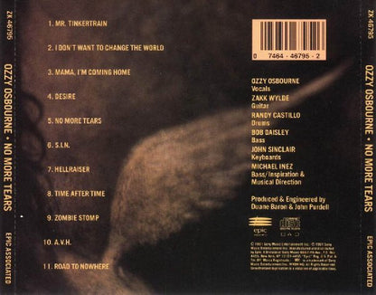 Ozzy Osbourne : No More Tears (CD, Album)