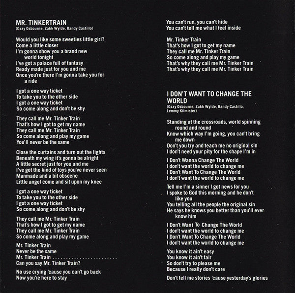 Ozzy Osbourne : No More Tears (CD, Album)